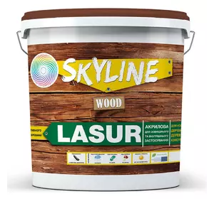 Лазурь декоративно-защитная для обработки дерева LASUR Wood SkyLine Орех 3л