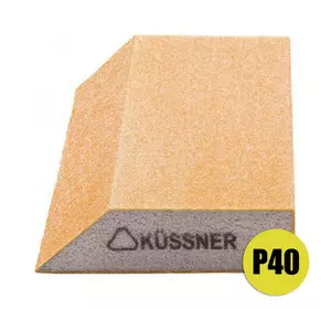 Шлифовальный брусок трапеция губка Kussner Soft P40 эластичный 125x90x25