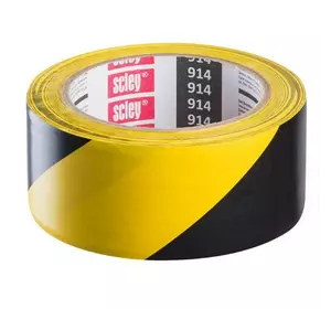 Лента скотч SCLEY *914* маркировочно - предупредительная 48 мм x 33 м, желто-черная