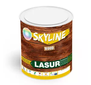 Лазурь декоративно-защитная для обработки дерева LASUR Wood SkyLine Дуб темный 0.75 л