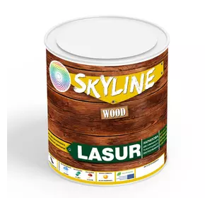 Лазурь декоративно-защитная для обработки дерева LASUR Wood SkyLine Белая 0.75 л