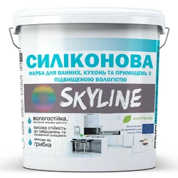 Скайлайн Краска СИЛИКОНОВАЯ для ванной, кухни и  помещений с повышенной влажностью SkyLine 4,2 кг