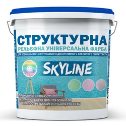 Краска СТРУКТУРНАЯ для создания рельефа стен и потолков SkyLine 16 кг