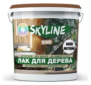 Лак для дерева акриловый Skyline Wood Прозрачный Полуматовый 10л