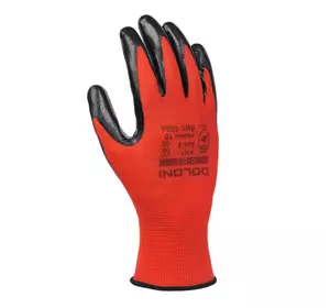 Перчатки D-OIL красные с нитриловым покрытием, размер 10 арт. 4586