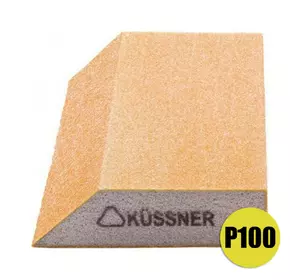 Шлифовальный брусок трапеция губка Kussner Soft P100 эластичный 125x90x25