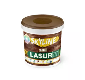 Лазурь декоративно-защитная для обработки дерева LASUR Wood SkyLine Каштан 0.4 л